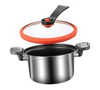 LABRIMP Pentola Micropressione in Acciaio Inossidabile con Integrato per Riscaldamento Rapido Cottura Veloce e Sigillatura Migliorata Pentola per Zuppe e Stufati Bassa Pressione
