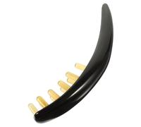 LABRIMP Pettine Massaggiante in Corno Bue Naturale per Capelluto e Guasha Schiena Bastoncino Massaggio Portatile per Pressoterapia e Linfodrenaggio Domestico