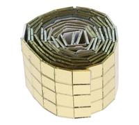 LABRIMP Piastrelle a Mosaico Specchio Adesive in Vetro, Rotolo da 1464 Pezzi, Oro, per Bagno e Soffitto, Decora lo Spazio