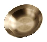 LABRIMP Piatto a Cappello in Acciaio Inox Oro 20cm, 1 Pezzo | Profondità per Pasta e Insalata, Stile Moderno Semplice, Pratico e Facile da Pulire