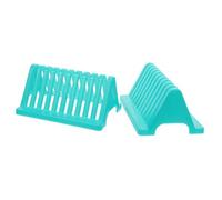 LABRIMP Porta Diapositive in Vetro 2 Pezzi Struttura Verticale in Plastica Verde, Design Antiscivolo per Asciugatura Efficiente in Laboratorio su Banchi da Lavoro
