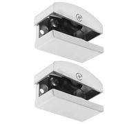 LABRIMP Porta per Doccia e Design Elegante Guida Inferiore 2pezzi in Lega di Alluminio Gomma, Limitatore per Porta Scorrevole in Vetro per Bagno, Installazione Semplice