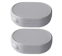 LABRIMP Portasapone da Viaggio Drenante Portatile Grigio 2 Pezzi Coperchio per Campeggio Bagno e Viaggi