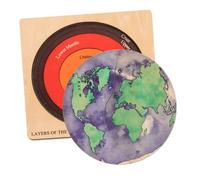 LABRIMP Puzzle Struttura per Kit Educativo in Legno Puzzle Globo DIY per Apprendimento Geografia e Sviluppo Spaziale