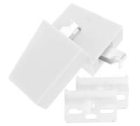 LABRIMP Set 2 Staffe di Montaggio per Mobili da Cucina Pesanti, Supporti Angolari in Ferro Zincato 60mm Copertura Bianca, Fissaggi a Parete per Pensili in Cucina, Soggiorno e Camera