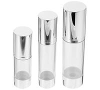 LABRIMP Set da 3 Contenitori Cosmetici da Viaggio Ricaricabili in As e Pp, Bottiglie Airless da 80ml, 50ml e 30ml, Prevengono L'inquinamento per Creme in Viaggio