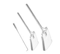 LABRIMP Set di Attrezzi Paletta per Cenere per Caminetto da Interno in Acciaio Argento 3 Pezzi e Uncino per Fuoco Design Elegante e Resistenza Heavy Duty