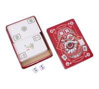 LABRIMP Set di Carte Mahjong da Viaggio 144 Pezzi in Carta Resistente Kit Pratico per Giochi da Tavolo a Casa e Feste Carte Mahjong Portatili Leggere con Superficie Liscia per