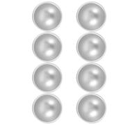 LABRIMP Stampi per Dolci in Alluminio 8 Pezzi, Tortiera a Mezza Sfera 5,8x2,8 Cm Rivestimento Antiaderente, Set per Cottura al Forno, Sapone e Bombe da Bagno Fai da Te, per Pasticceria