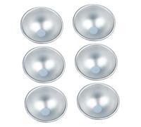 LABRIMP Stampo Chiffon Cake 6 Pezzi in Lega di Alluminio Antiaderente | Argento, Leggero e Facile da Sformare, per Cottura, Muffin e Cupcake in Set Compatto
