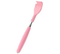 LABRIMP Strumento per Grattarsi la Schiena Rosa Multi-funzione Massaggiatore con Manico Estensibile in Acciaio Inossidabile per Anziani Relax e Salute