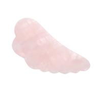 LABRIMP Strumento per Raschiare Gua Sha in Cristallo Rosa a Forma di Ala, Massaggiatore Viso e Collo, Accessorio per Cura della Pelle Delicato e Naturale, Adatto a Viso, Occhi e Spalle,