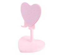 LABRIMP Supporto da Scrivania per Telefono a Forma di Cuore Regolabile e Telescopico, Porta Cellulare Pieghevole Base Antiscivolo, Compatibile Smartphone e Tablet per Ufficio e Campeggio