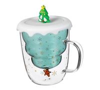 LABRIMP Tazza in Vetro con Tazza Isolante con Albero per e Tè Caldi Regalo Festivo e Ufficio