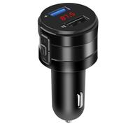 LABRIMP Trasmettitore Fm Auto Wireless 5.0 con Lettore Mp3 Stereo, Doppia Ricarica USB e Vivavoce, Adattatore Autoradio per Streaming e Chiamate in Vivavoce, Accessorio per Auto 12-24v