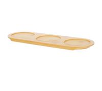 LABRIMP Vassoio Porta Bicchieri Stabilità per Bicchieri in Bambù e Finitura Design a Tre Fori per Bar Ktv Riutilizzabile