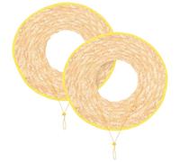 LABRIMP Visiera Parasole in Paglia per Casco di Sicurezza Ampia, Beige, 2 Pezzi, Traspirante e Anti-scottatura, per Lavori di Costruzione e Giardinaggio Colore Casuale