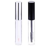 LABRIMP Vuoti Facile da Usare 10ml Set 12 per Mascara e Eyeliner in Plastica Trasparente Imbuto e Tappi di Colore Nero e Bianco Colore Casuale per Viaggio e