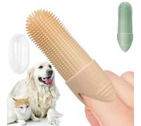 LABRUSID Spazzolino da denti per cani, confezione da 4 spazzolini da denti per cani, pulizia a 360° per cani, in silicone per uso alimentare, adatto alla maggior parte delle dita