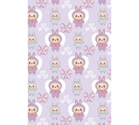 Labubu Little Monsters Journal: Hardcover, 6 x 9 Inches, 180 Pages, Blank Lined Notebook, Matte Finish. Kawaii Art, Cute Animal Patterns, Fun and Cute Pastel Colorful Journals