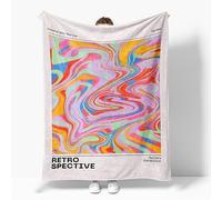 LaBuyGVT Coperta in pile colorata estetica retrò morbida leggera accogliente calda camera della ragazza divano arredamento preppy regali alla moda s ch regalo per lei coperte