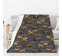 LaBuyGVT Coperta in pile Monster Trucks Escavatore Trattore Ultra Morbida Calda per Casa Letto Divano Sedia Outdoor Viaggi Campeggio Coperte