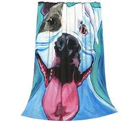 LaBuyGVT Coperta in pile per cani Bulldog accogliente leggera morbida biancheria da letto ofa e copriletto coperte