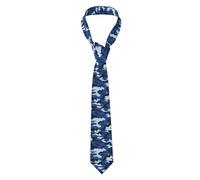 LaBuyGVT Cravatta da uomo blu mimetico formale classico vestito per testimoni dello sposo danza matrimonio cravatta