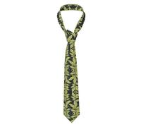 LaBuyGVT Cravatta da uomo con piante morte: classica seta tessuto jacquard per matrimonio formale business casual cravatta nera