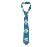 LaBuyGVT Cravatta da uomo con stampa bandiera del Sud Dakota, regolare, alla moda classica, 144,8 cm