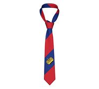 LaBuyGVT Cravatta da uomo formale con bandiera del Liechtenstein emblema tuta standard per testimoni dello sposo danza cravatta da lavoro