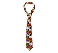 LaBuyGVT Cravatta da uomo Maryland con stampa bandiera dello Stato, elegante, classica, per affari e occasioni speciali