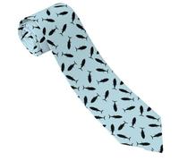 LaBuyGVT Cravatta da uomo per comfort pesce tonno nero per affari, matrimonio, compleanno, festa del papà cravatta