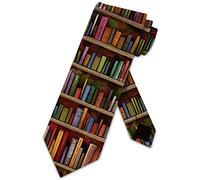 LaBuyGVT Cravatta da uomo per libri, letteratura, libreria, alla moda, sottile, per Natale, matrimonio, lavoro, feste formali (145 x 8 cm)