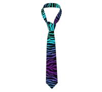 LaBuyGVT Cravatta da uomo viola blu verde mimetico zebrato stampa a strisce matrimonio elegante classico per affari e occasioni speciali cravatta