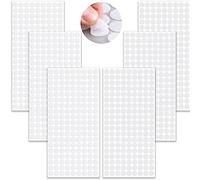 LABUYI 1000 Pezzi 500 Pair Tondini Adesivi Tondo,Tondini Adesivi in,Punti Autoadesivi Con,Forti e robusti,Monete Appiccicoso da 10 mm(Bianco)
