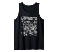 Labyrinth Black And White Characters with Logo Fantasy Movie Canotta
