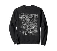 Labyrinth Black And White Characters with Logo Fantasy Movie Felpa