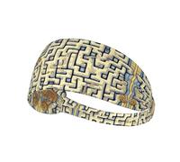 Labyrinth Treasure Map Fascia elastica per esercizi, fitness, yoga, ciclismo, sport all'aria aperta, fascia elastica per assorbire il sudore,