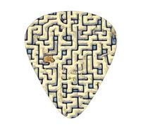 Labyrinth Treasure Mapguitar Plettri Set da 12 pezzi, 3 spessori per chitarra acustica, basso, chitarra elettrica e altro ancora.