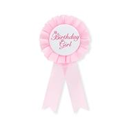 Labyrinxel Spilla con scritta "It's My Birthday", con design a nastro, accessorio per abbigliamento per casa, giardino o ristorante, facile da indossare e rimuovere