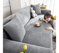 Copridivano 3 Posti, Copridivano Elasticizzato, Copri Divano 2/3/4/5 Posti, Copridivano AntiGraffio Gatto, Copridivano con Braccioli Antimacchia Lavabile Antiscivolo H 5 Seat 305~360cm