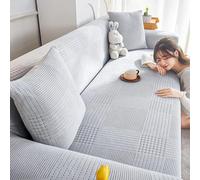 Labzaa Copridivano 3 Posti, Copridivano Elasticizzato, Copri Divano 2/3/4/5 Posti, Copridivano AntiGraffio Gatto, Copridivano con Braccioli Antimacchia Lavabile Antiscivolo B 4 Seat 235~300cm