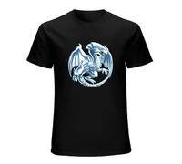LABZAADGUK Street T-Shirt Blue Eyes White Dragon Black 3XL