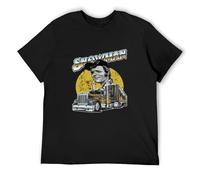 LABZAADGUK Unisex T-Shirt Discrete Jerry Reed Snowman Smokey And The Bandit for Men Black M
