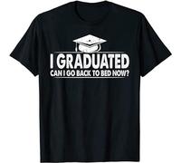 LABZAADGUK Unisex T-Shirt Funny Can I Go Back To Bed 2022 Graduation Gift for Him Her Black M