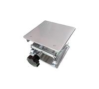 LabZhang 15,2 x 15,2 cm, piattaforma di supporto per cric da laboratorio in acciaio inox, piattaforma di sollevamento scientifica, altezza di sollevamento espandibile 74 mm-275 mm, peso massimo