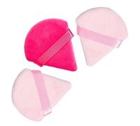 LAC FOR YOU Puff Cipria Triangolari - Set 3pz (2 Rosa Chiaro + 1 Rosa Scuro) | Powder Puff in Microfibra, Spugnetta Cipria e Fondotinta per Viso, Accessori Trucco Make Up