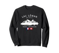 Lac Léman Lago Ginevra Francia Svizzera Bandiera Svizzera Francese Felpa