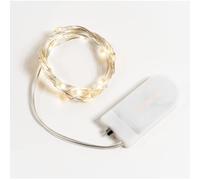 LAC Lucine Led Decorative A Batteria (Incluse) 2M con 20 Mini Luci Di Natale - Catena Luminosa Interno (Bianco Caldo)